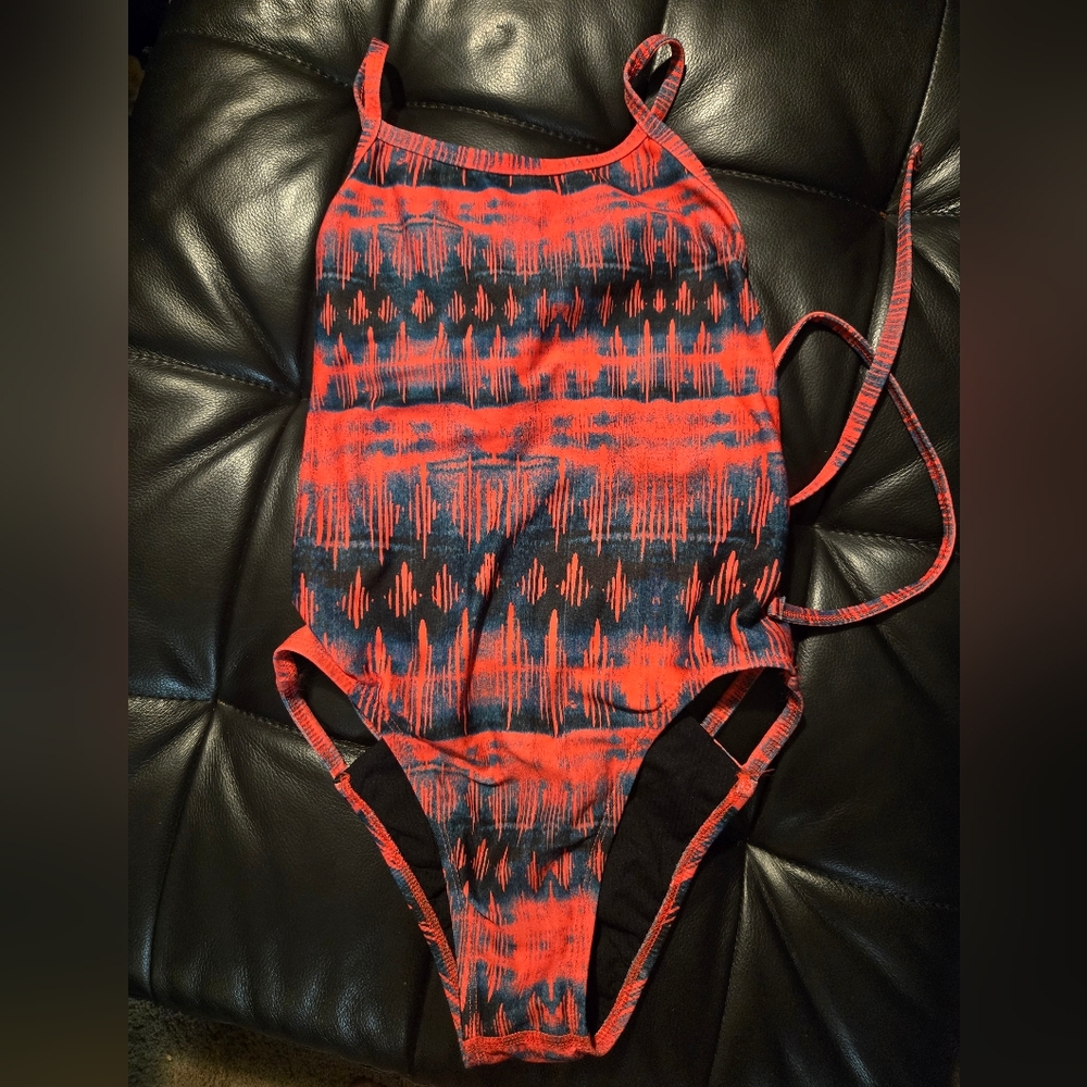 Jolyn Clothing Black and Red Swimsuit